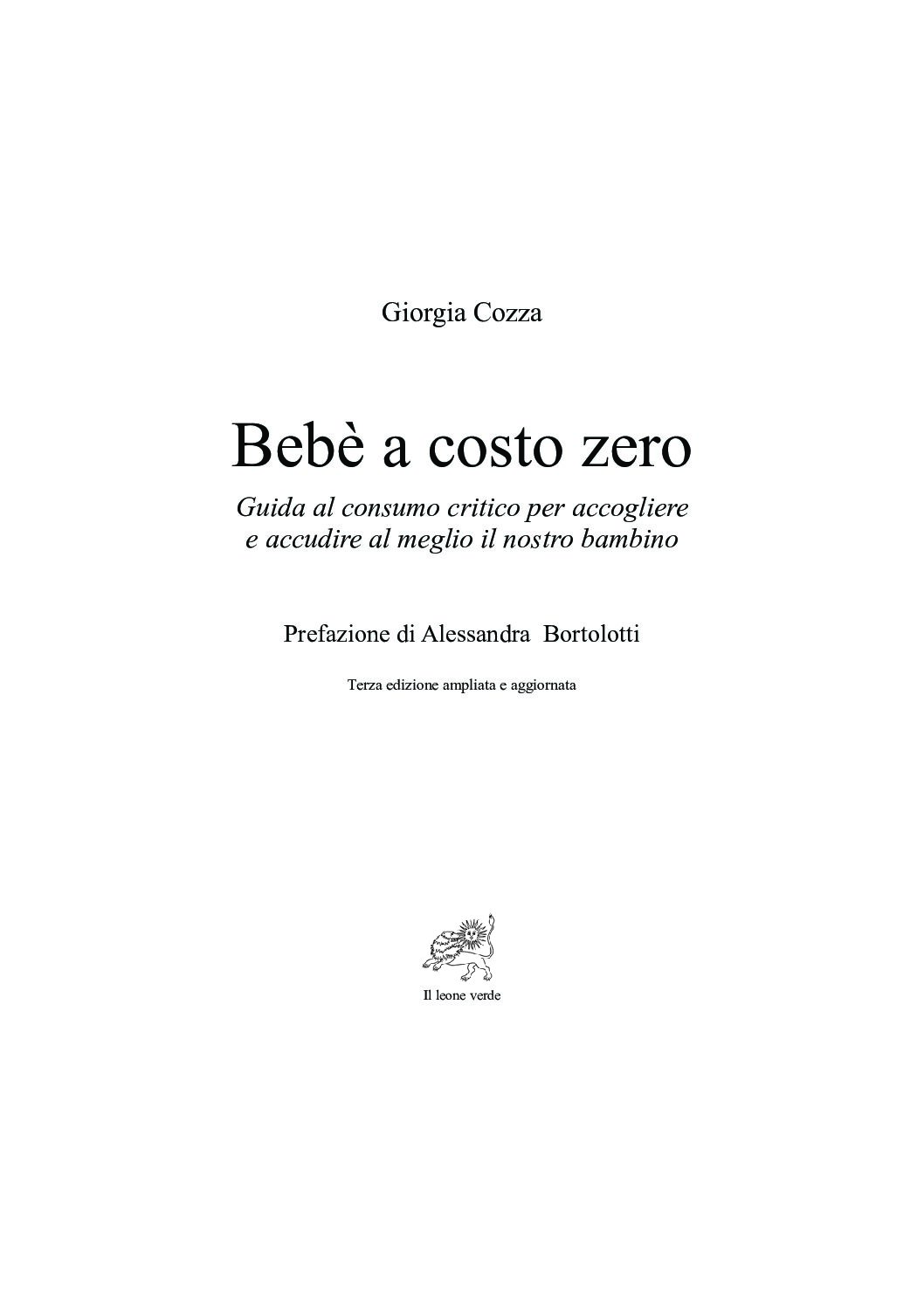 Bebè a costo zero - 3 edizione - Giorgia Cozza